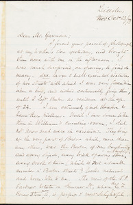 Letter from Samuel May, Jr., Leicester, [Mass.], to William Lloyd Garrison, Oct[ober] 23 / [18]73