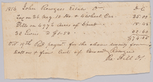 Record of taxes on property, including enslaved persons, owned by John Rouzee