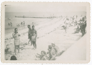 Digital image of Taylor family members at the beach on Martha's Vineyard