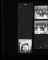 Set of negatives by Clinton Wright including apartments for advertising, Forward Look, Sharman Gardens on Monroe Street, Porter-Black wedding, St. James baseball team, hulahoop contest winners and balloon dancers, 1968