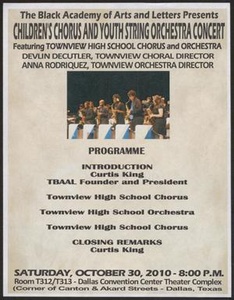 Program: Children's Chorus and Youth String Orchestra Concert