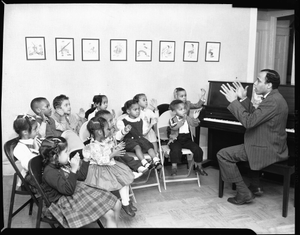 Goins Music School [Music Arts Studio] Group, Feb. 1960 [text on storage envelope] [cellulose acetate photonegative]