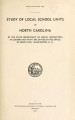 Study of local school units in North Carolina