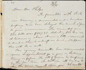 Thumbnail for Letter from Elizur Wright, New York, to Amos Augustus Phelps, 1835 June 1