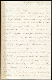 Letter to] My dear Mrs. Chapman [manuscript