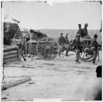 [Petersburg, Va. Federal soldiers removing artillery from Confederate fortifications]