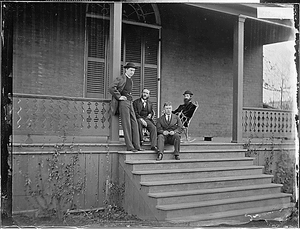 Group on porch
