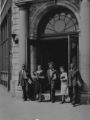 Law students at the Entrance of Lincoln's Law School