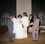 Paula Cochran posing for her wedding portrait, Los Angeles, 1981