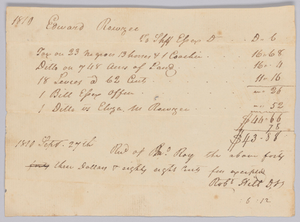 Record of taxes on property, including enslaved persons, owned by Edward Rouzee