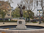 The 1921 Russell Alger Memorial Fountain in downtown Detroit, Michigan's, Grand Circus Park was a collaboration of two famous public-art titans: sculptor, Daniel Chester French and architect Henry Bacon. Alger was a Civil War veteran who enlisted as a private and ended the war as a general. He would later become governor of Michigan, a U.S. senator from Michigan, the United States Secretary of War, and a successful businessman