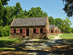 Stone slave (later sharecropper) cabins along "Slave Street" at the Boone Hall Planatation in Mount Pleasant, just above Charleston, South Carolina