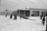 Playing in the Snow at Harrison Elementary School