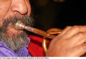 Close-up of trumpet player