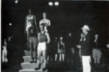 Sprinters at awards ceremony, 1933