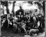 Scene at the dedication of the Jerusalem exhibit site