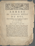 Arrest du Conseil D'État Du roi: portant établissement d'une comission pour la législation des Colonies françoises