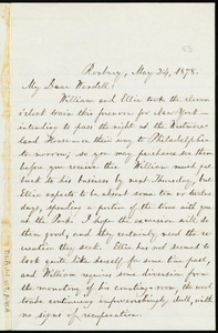 Letter from William Lloyd Garrison, Roxbury, [Mass.], to Wendell Phillips Garrison, May 24, 1878