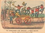Lithograph, "The Darktown Fire Brigade: The Prize Squirt"
