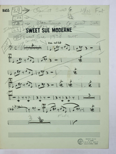 Bernstein, Leonard / TELEVISION - OMNIBUS JAZZ SHOW 1955 (ARR. Bernstein), Double Bass PART used by Bernstein, Leonard.