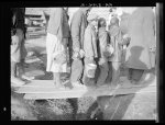 Negroes waiting for food in the Forrest City, Arkansas, refugee camp