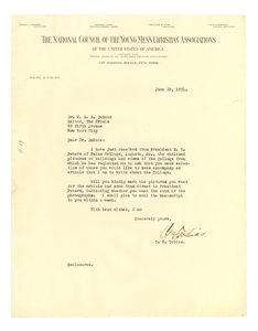 Letter from C. H. Tobias to W. E. B. Du Bois