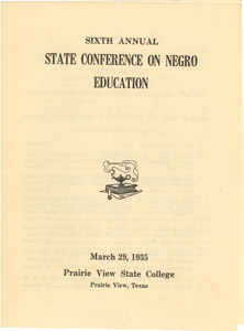 Sixth Annual State Conference on Negro Education