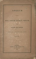 Speech delivered by Hon. Josiah Quincy, Senior : before the Whig State Convention, assembled at the Music Hall, Boston, Aug. 16, 1854.