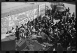 [Untitled photo, possibly related to: Itinerant salesman selling goods from his truck to Negroes in center of town on Saturday afternoon. Belzoni, Mississippi Delta, Mississippi]