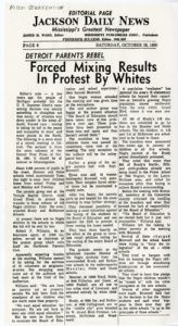 Forced Mixing Results in Protest by Whites