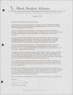 Box 1, Folder 14: Central Committee (of the Black Student Alliance), minutes, agendas, memos, 1996-1997