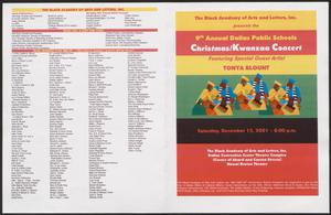 Program: 9th Annual Dallas Public Schools Christmas/Kwanzaa Concert