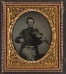 [Unidentified soldier in Union corporal's uniform with viola]