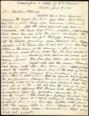 Extract from a letter of A.W. Weston [to] Dear Caroline & Deborah [manuscript]