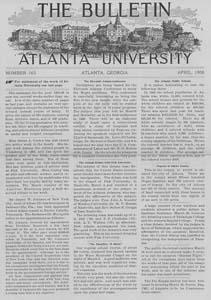 The Bulletin of Atlanta University, April 1906 no. 163, Atlanta, Georgia