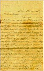 Letter, Alex W. Feemster to Loulie Feemster; 9/18/1863