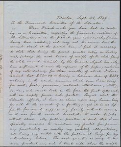 Thumbnail for Letter from William Lloyd Garrison, Boston, [Mass.], to Francis Jackson, Sept. 28, 1849