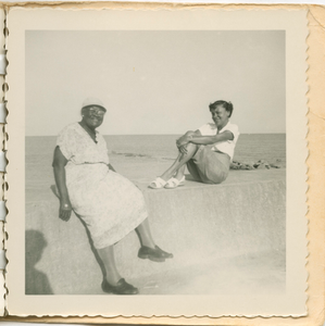 Digital image of Taylor family members seaside on Martha's Vineyard