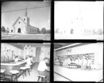 Thumbnail for Set of negatives by Clinton Wright including a church, Golden Western shopping center, portraits, and Merit Drug baseball team, 1964