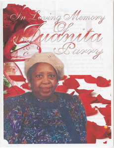 Funeral program of Juanita Parry