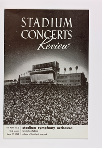 Stadium-NY Philharmonic Printed Program (Pre-Concert Recital), Jul 02, 1960 at Lewisohn Stadium in Manhattan, NY; , conductor