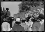 [Untitled photo, possibly related to: Itinerant salesman selling goods from his truck to Negroes in center of town on Saturday afternoon. Belzoni, Mississippi Delta, Mississippi]