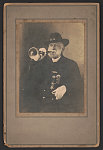 [Unidentified Civil War veteran of 51st Ohio Infantry Regiment in Grand Army of the Republic uniform with bugle and reunion ribbon]