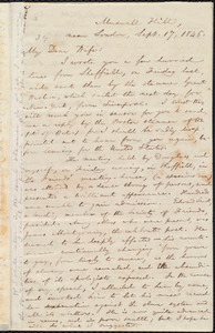 Letter from William Lloyd Garrison, Muswell Hill, near London, to Helen Eliza Garrison, Sept. 17, 1846