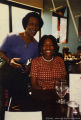 Mari Evans and Treasure Williams in a restaurant