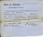 Montgomery County, Alabama Slave Holder Affidavits: June 7, 1861