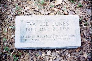 Grave of Eva Lee Jones, Marshall