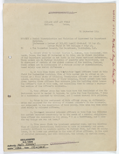 Letter from Robert Payton and Others to the Inspector General, War Department, Washington, DC Regarding Racial Discrimination and Violation of Expressed War Department Policies
