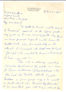 Letter from I. A. Smothers to W. E. B. Du Bois