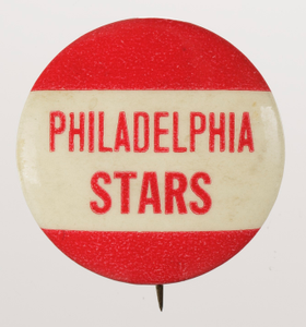 Pinback button for the Philadelphia Stars